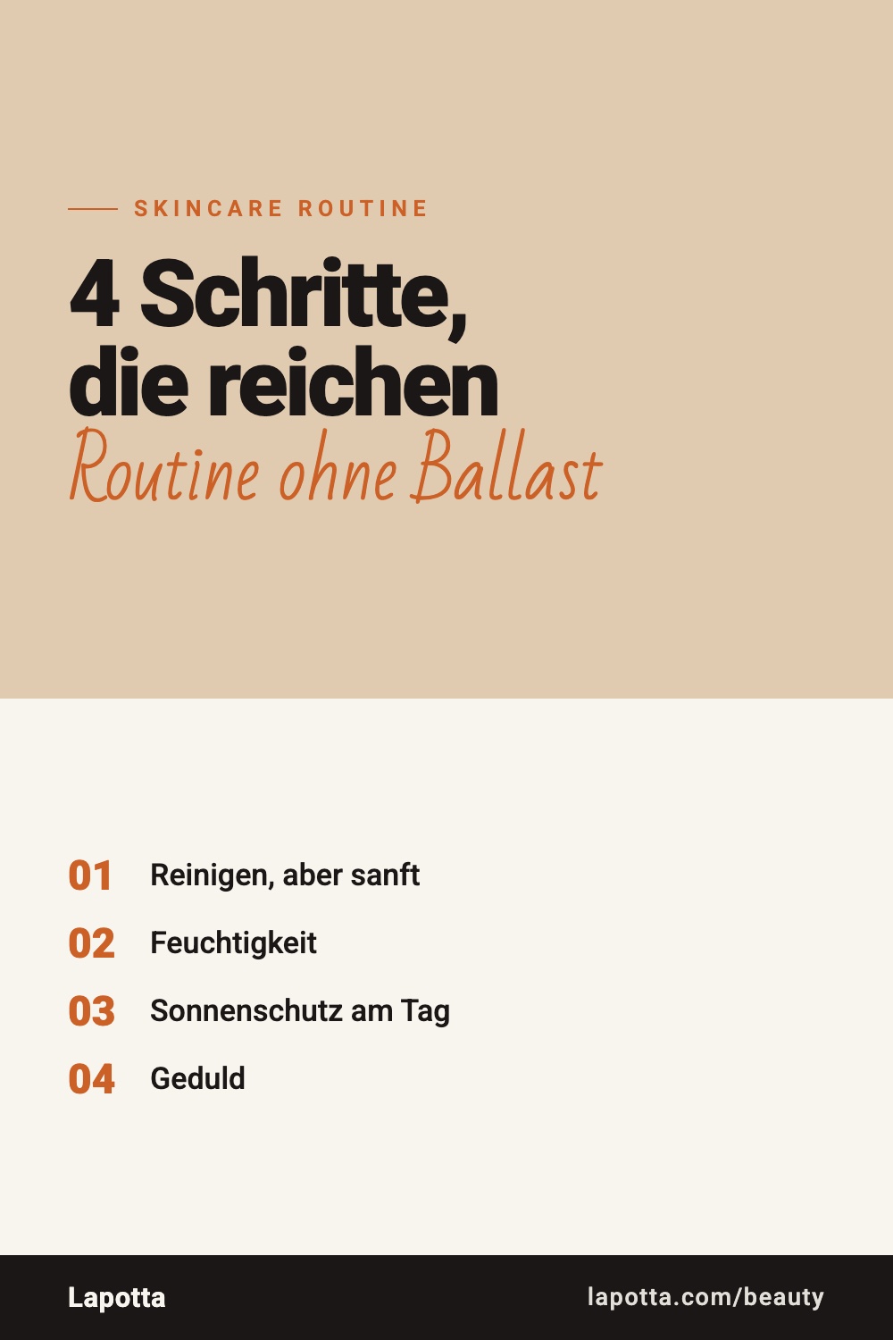 Die vier Schritte einer einfachen Skincare Routine im Überblick